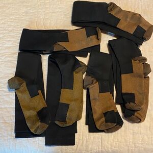Black and Brown Men's L/XL Compression Socks  Set of 6